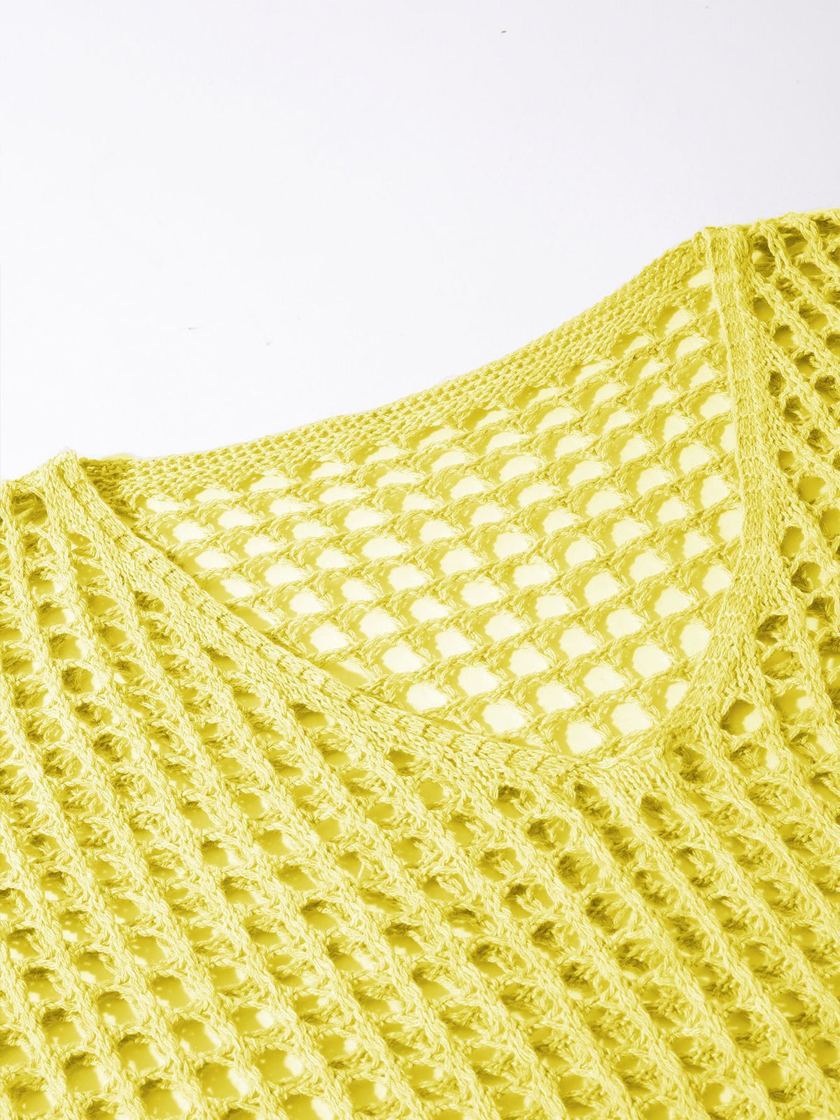 V Neck Hollow Out Knit Tunic Top Batwing Half Sleeve Loose Mesh Cover Up