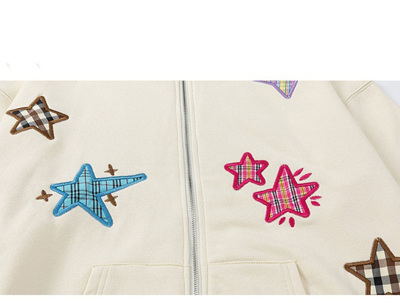 Women's Embroidered Loose Hoodie - Cozy Autumn & Winter Wear