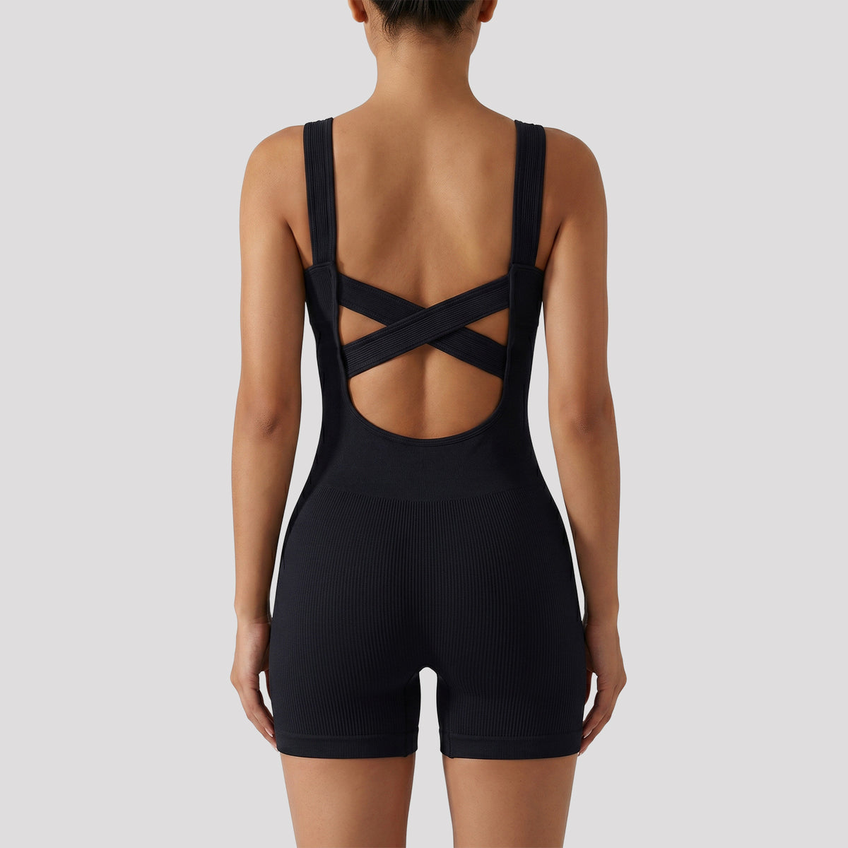 Hollow-out Back-enhancing One-piece Suit