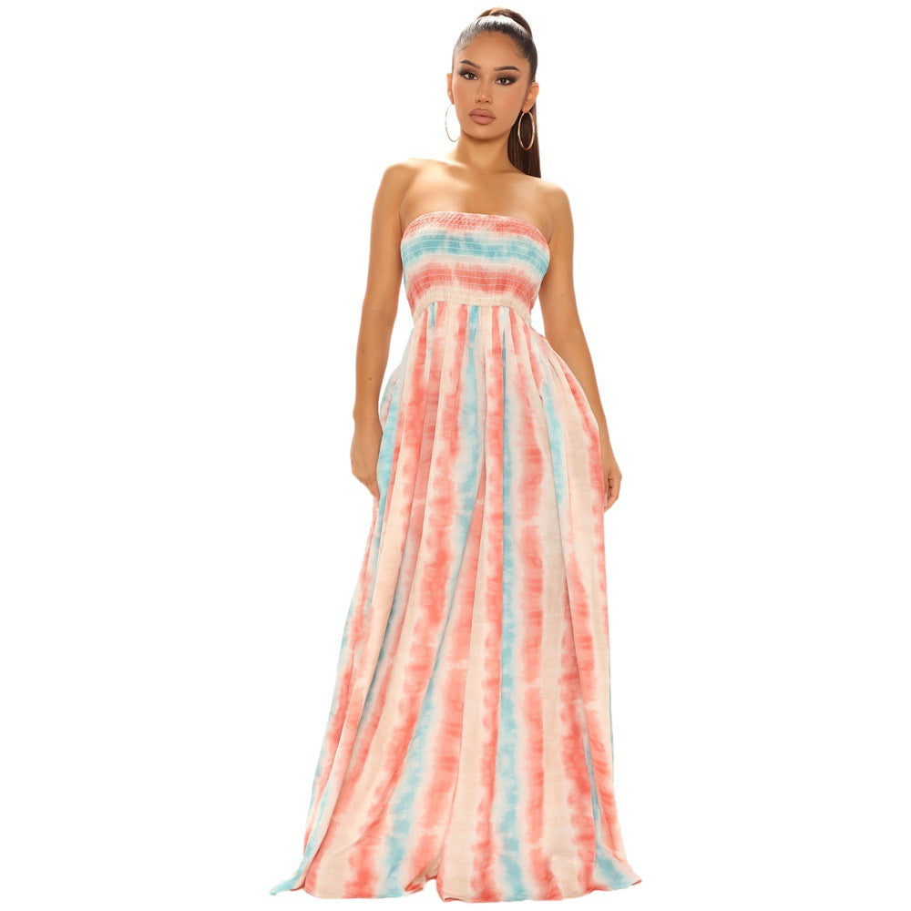 Leisure Chest Wrapped Loose Women's Jumpsuit