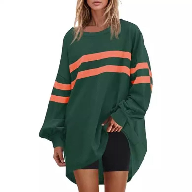 Cozy Round Neck Loose Pullover Sweater for Women
