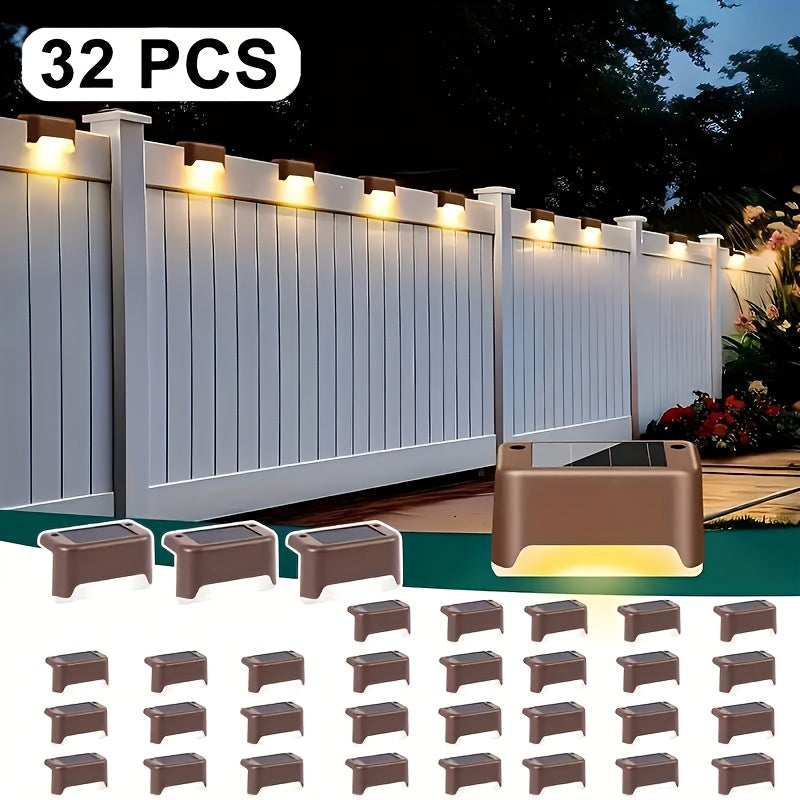 32pcs Solar Powered LED Deck Lights