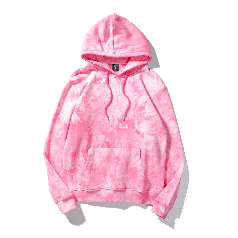 Dark Gradient Tie-Dye Oversized Streetwear Hoodie