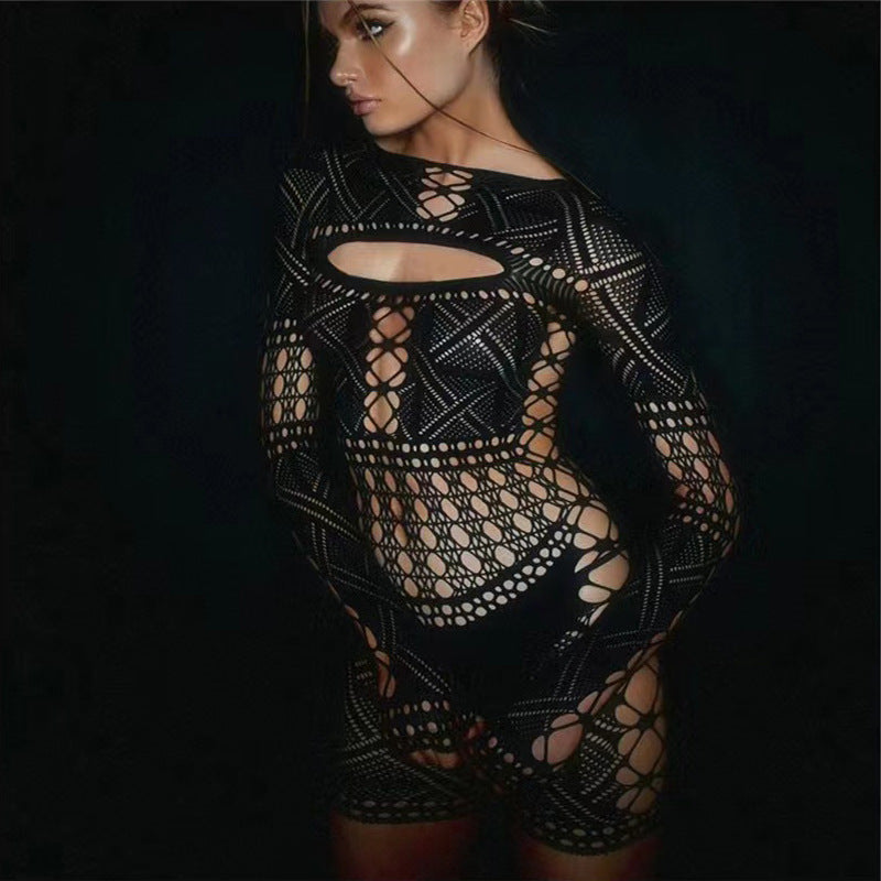New Sexy Hollow-out Sheer Jumpsuit