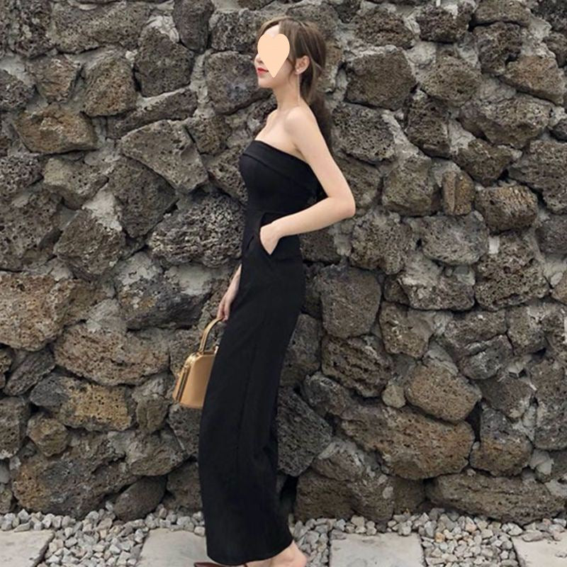 Women's Slim Fit Tube Top Jumpsuit
