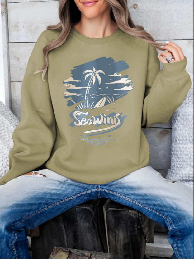 Women's Long Sleeve Printed Casual Hoodie