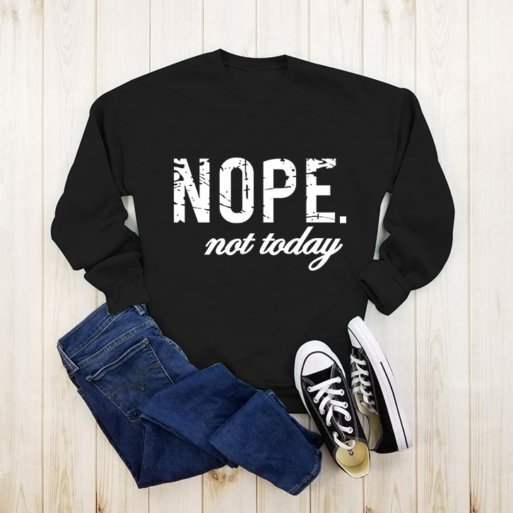 Women's Printed Round Neck Fashion Pullover Sweater