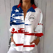 Fashionable Three-Quarter Sleeve Womens Blouse Top