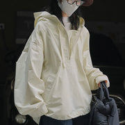 Korean Style Slim Hooded Windbreaker Jacket
