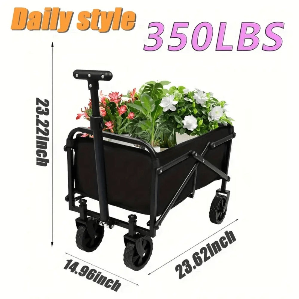 680LBS/550LBS/350LBS Christmas Sports Equipment Transporter, Folding Cart with Fully Portable Tires, Strong Load Capacity, Heavy Duty Multi-Purpose Cart with Transport Rack, Suitable for Beach, Garden