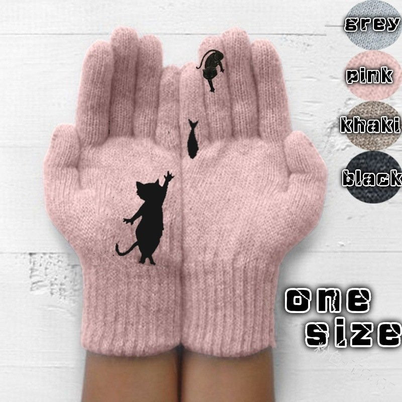 Warm Women's Split Finger Gloves