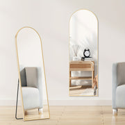 OLIXIS Arched Full Body Mirror with Stand - 59"x16" Large Floor/Wall Mirror, Shatterproof Nano Glass & Aluminum Alloy Frame, Moisture-Resistant Arched Design for, Office, Dressing Room - Modern…