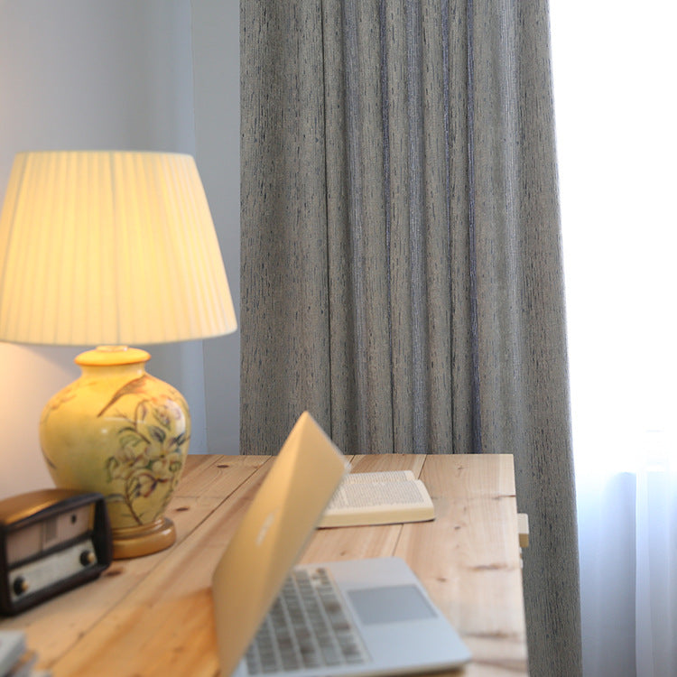 Solid Color Modern Simple Thick Cotton Curtain Fabric