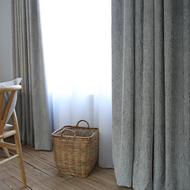 Solid Color Modern Simple Thick Cotton Curtain Fabric