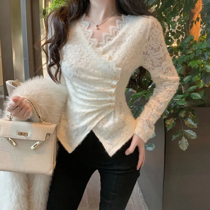 Royal-fit Women's Blouse - Elegant Blazer Style Top