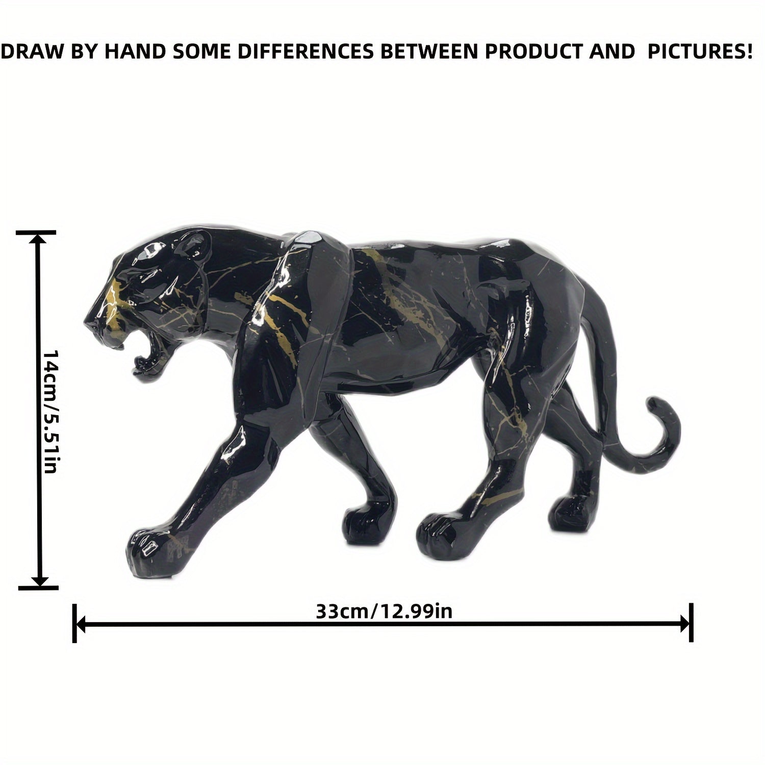 Resin leopard statue handcrafted sculpture for home decor