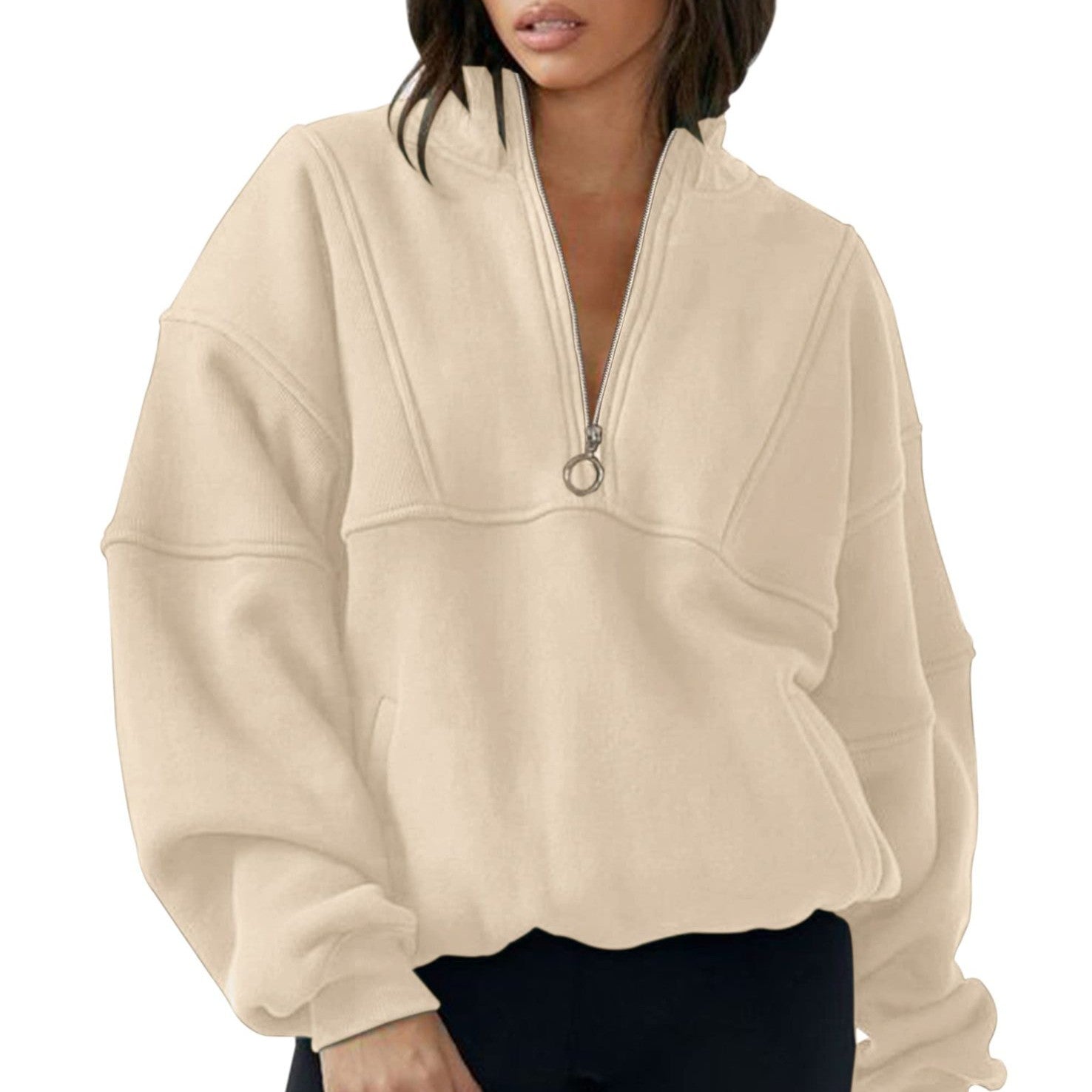 Autumn And Winter New Half-zip Sports Sweater Female