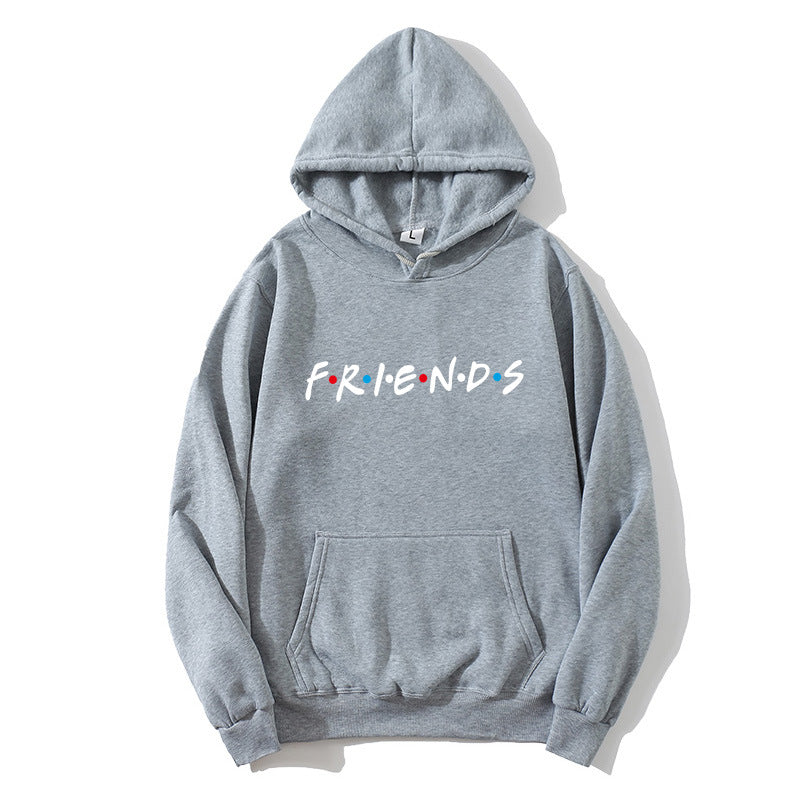 Women's Letter Print Long Sleeve Hooded Sweatshirt