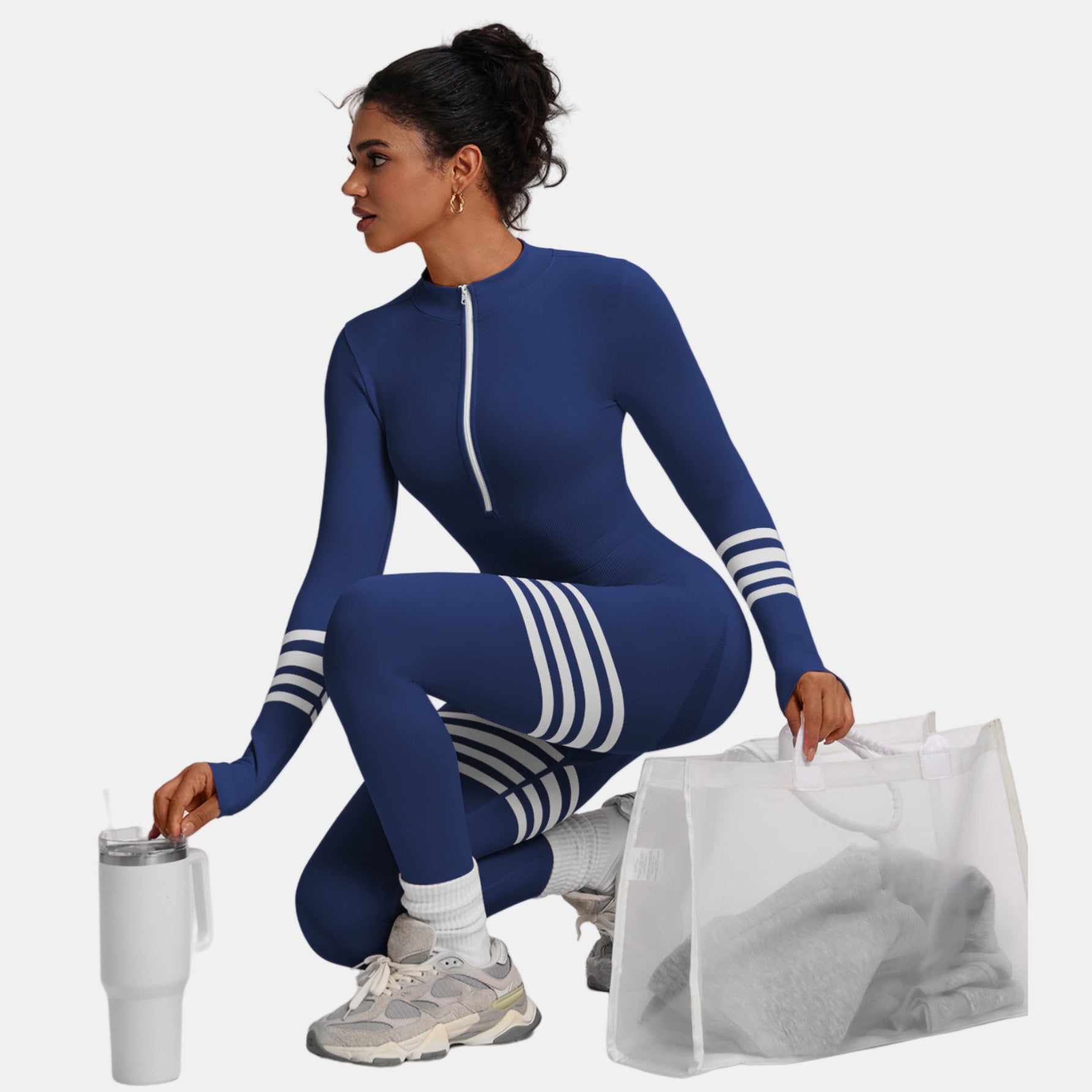 Women's Active Long-Sleeve Sports Romper
