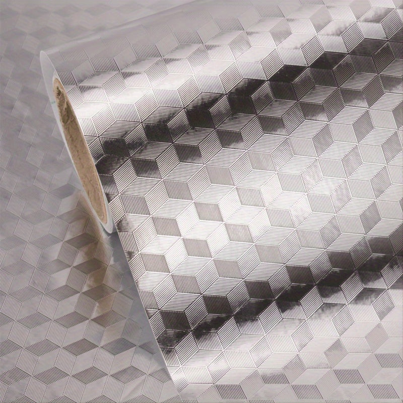 1 Roll High-Temperature Aluminum Kitchen Sticker - Waterproof & Oil-Resistant, Easy to Clean, Rugged Design for Cabinets, Drawers & Countertops, Kitchen Backsplash, Countertop Protection…