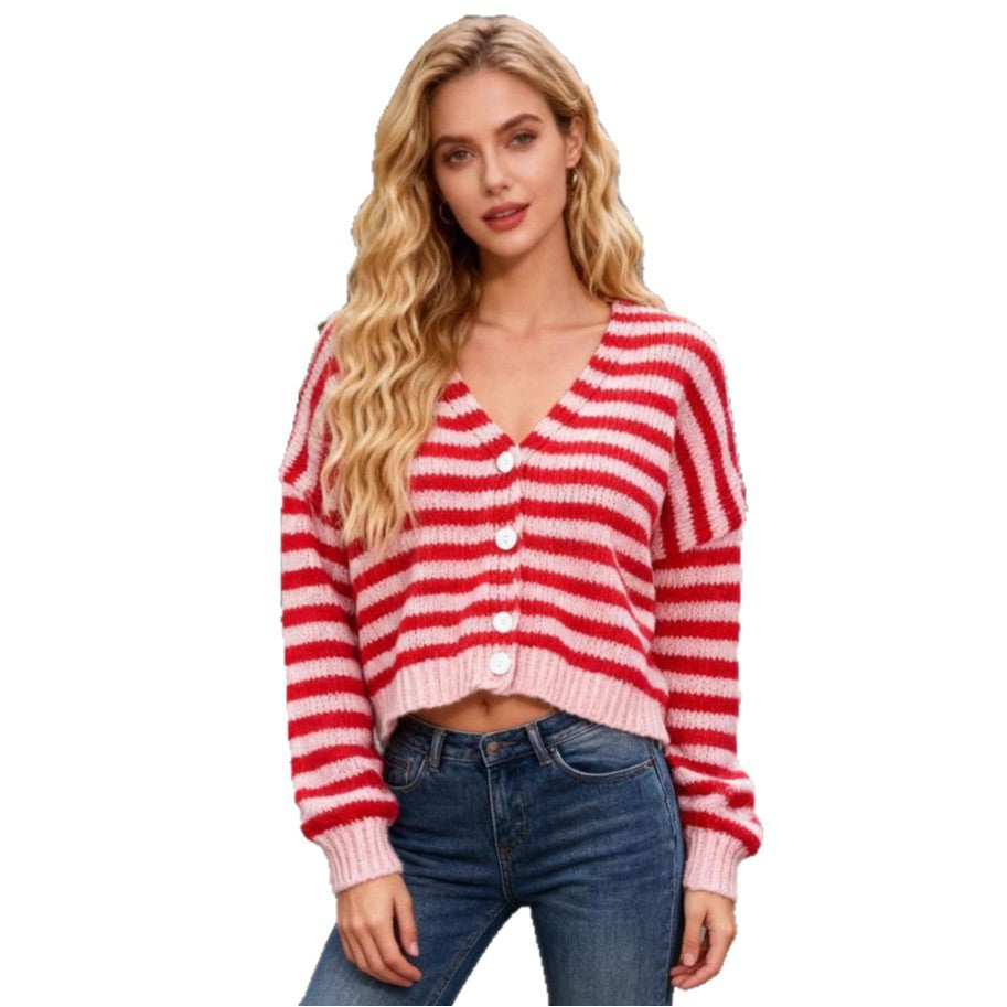 Women's Color-block Striped Sweater