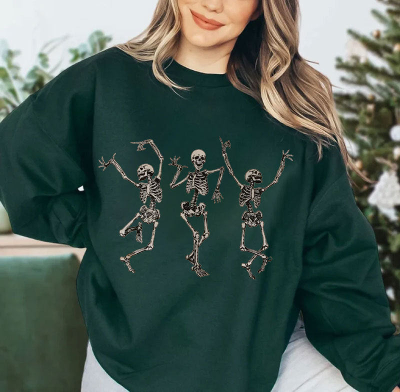 Women's Halloween Graphic Long Sleeve Pullover Sweater