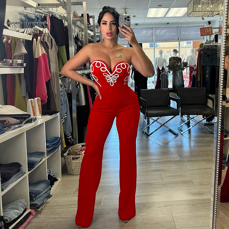 Women's Sleeveless Loose Slightly Flared Jumpsuit