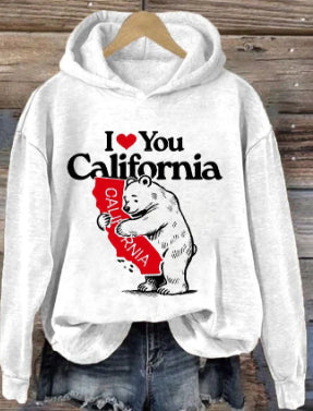 American Polyester Fiber Letter Printed Hoodie