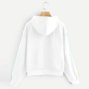 Women's Rainbow Striped Long-Sleeve Knit Sweater