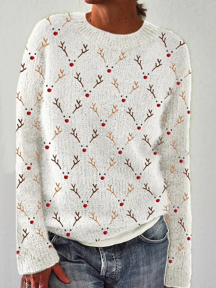 Festive 3D Elk Christmas Sweatshirt for Men