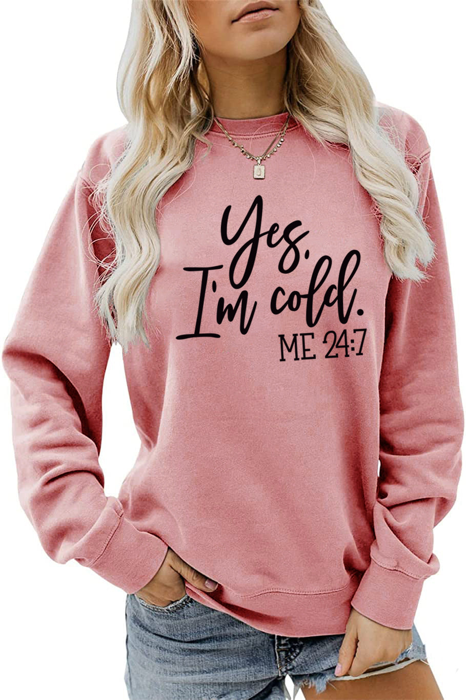 Letter Print Cozy Casual Sweatshirt for Women