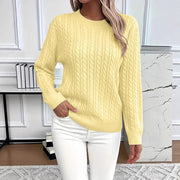 Versatile Fashion Classic Twist Round Neck Sweater
