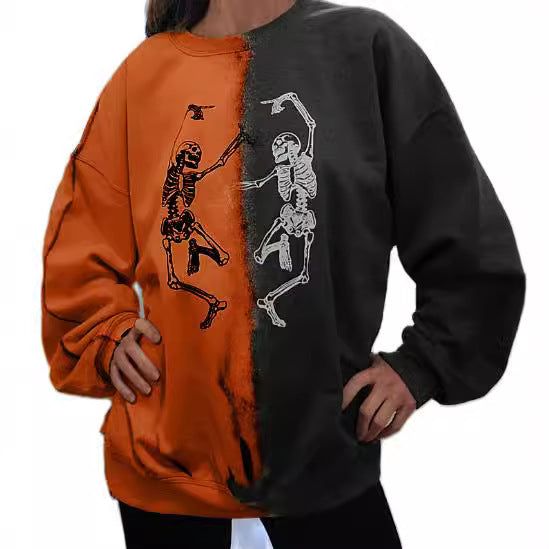 Colorblock Loose Women's Trendy Streetwear Hoodie