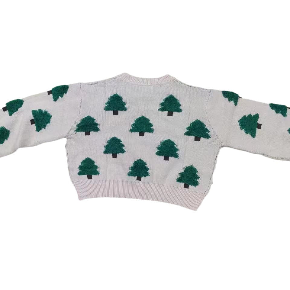 Cute Christmas Tree Pattern Sweater Soft and Smooth Beautiful Sweater