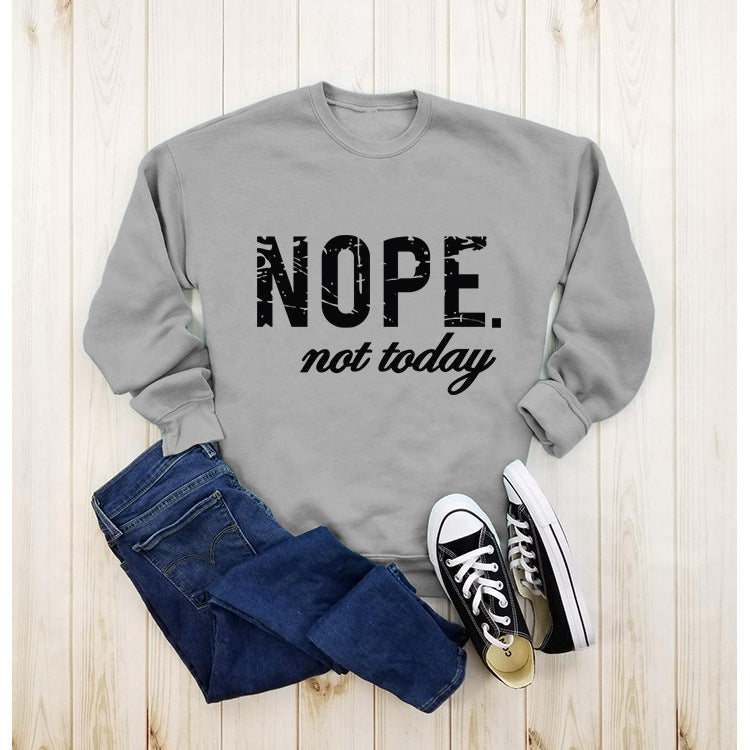 Women's Printed Round Neck Fashion Pullover Sweater