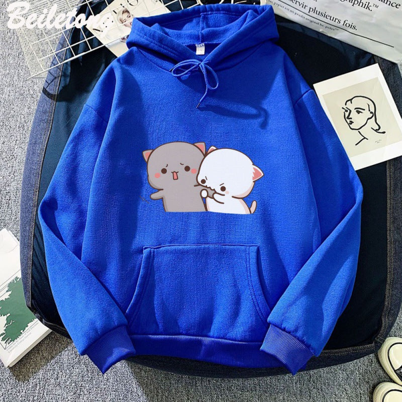 Women's Cartoon Print Casual Hoodie Streetwear Pullover