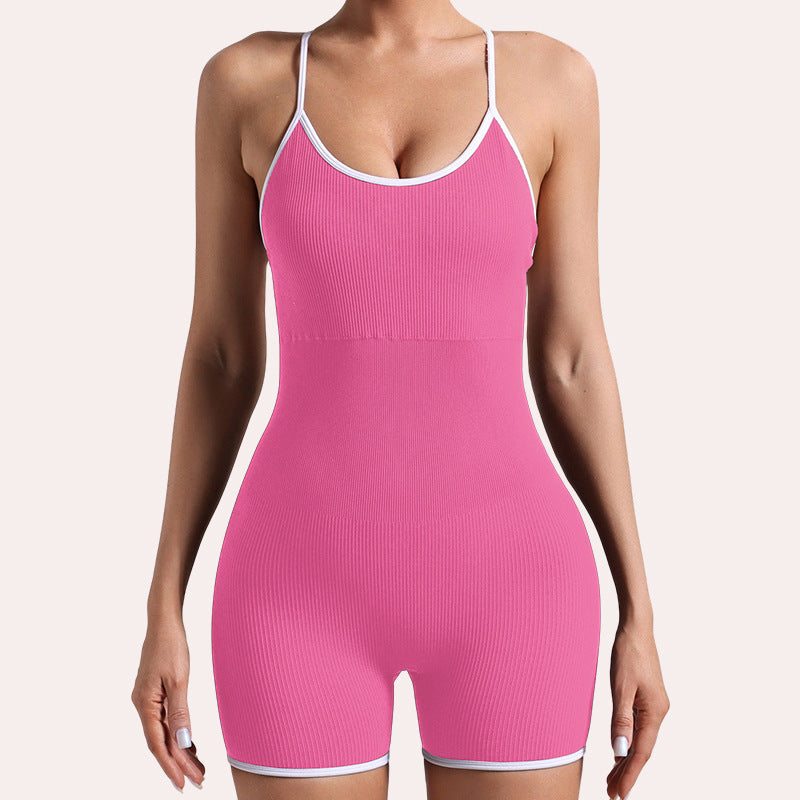 Women's Back-Cross Yoga Romper & Workout Bodysuit