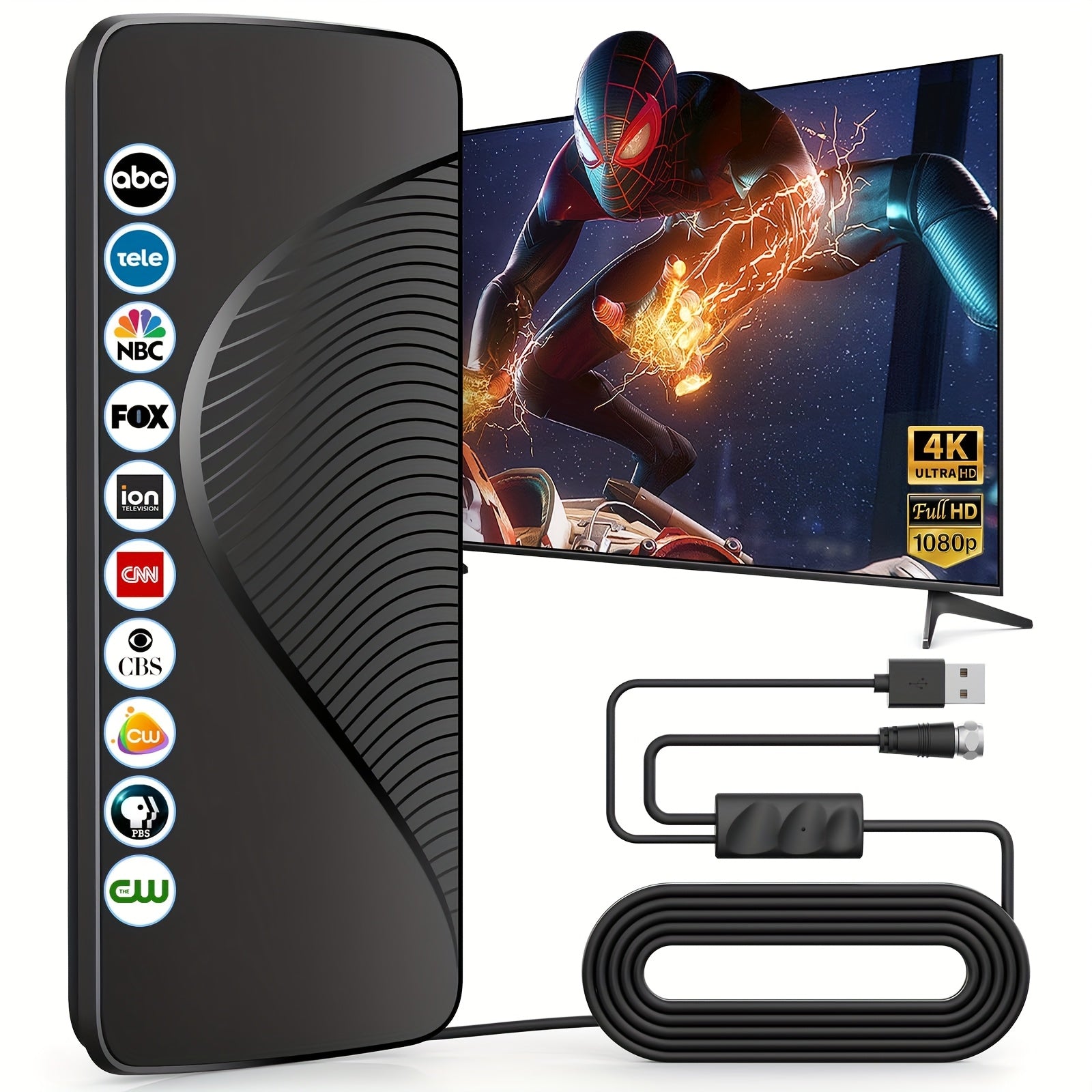 Long-Range HD Indoor TV Antenna with 150-Mile Reception