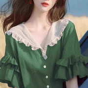 Flowy Ruffled Blouse – Effortless Style & Comfort
