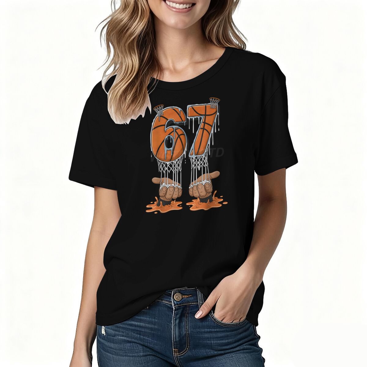 Trendy Printed Short‑Sleeve Crewneck Sweatshirt – Unisex Comfort