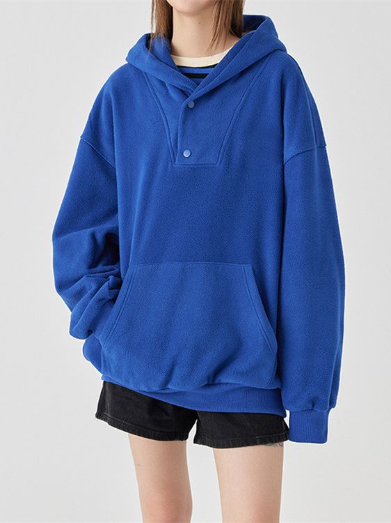 Cozy Polar Fleece Loose Pullover Top