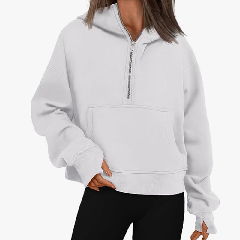 Cozy Oversized Zip-Up Hoodie for Fall & Winter