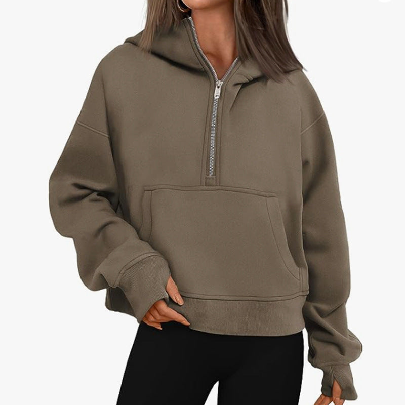 Cozy Oversized Zip-Up Hoodie for Fall & Winter