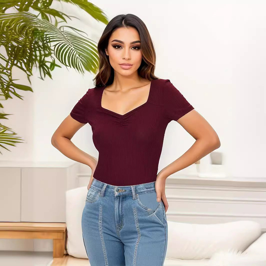 Women's Sexy Slim-Fit Pleated Jumpsuit