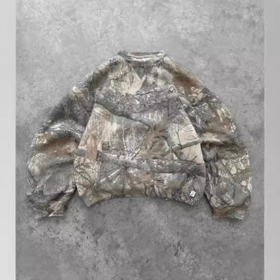 Women's 3D Branch Print Drop-Shoulder Pullover Sweater