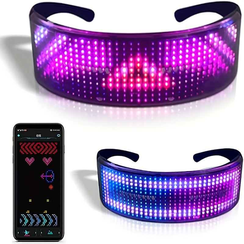 Programmable Full-Color LED Glasses with App Control