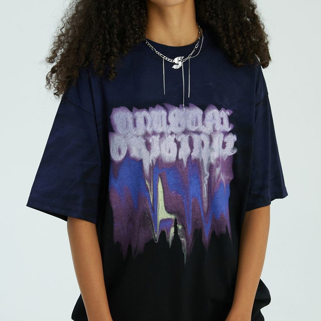 Retro Letter Graphic Short Sleeve Tee