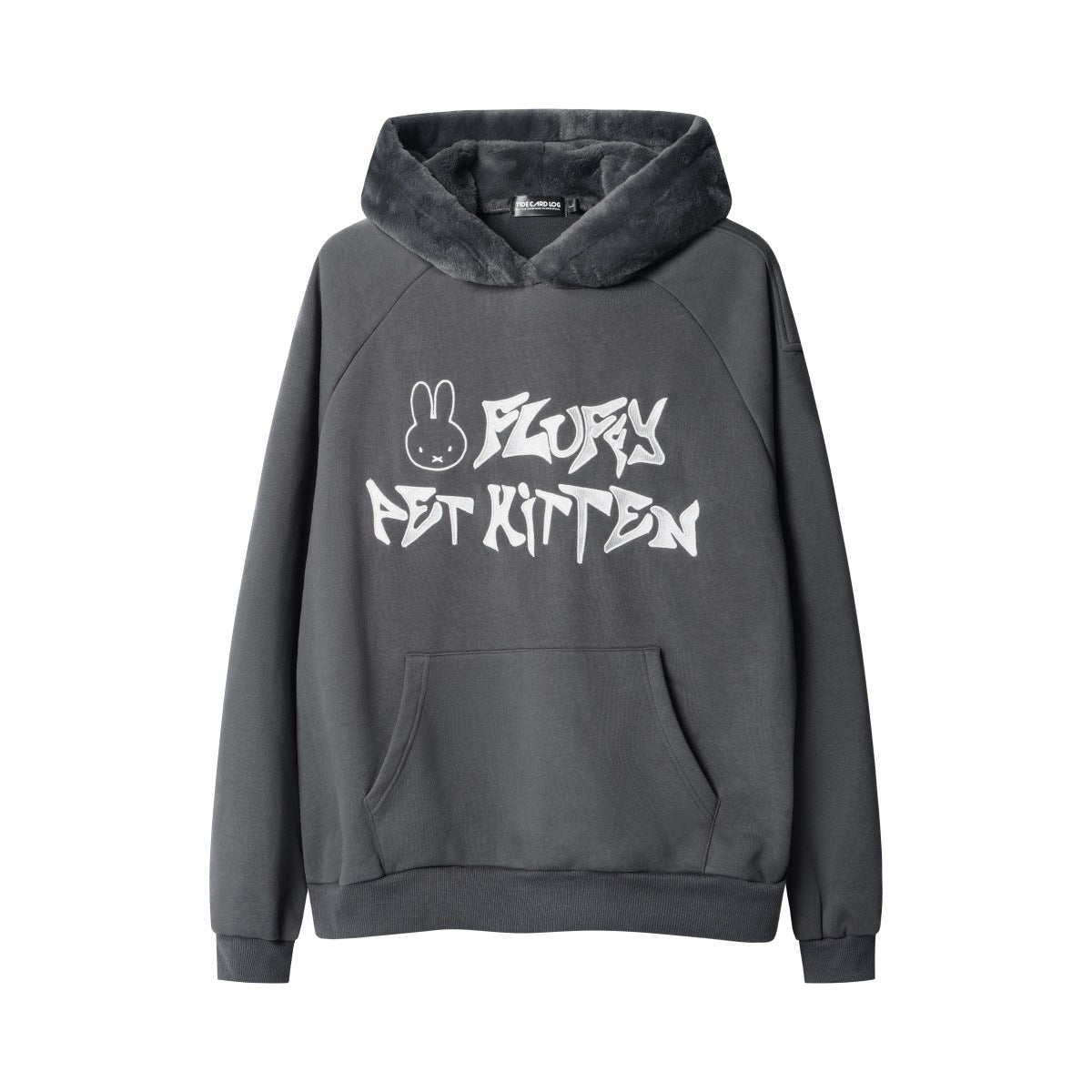 Plush Contrast Thermal Hooded Sweatshirt