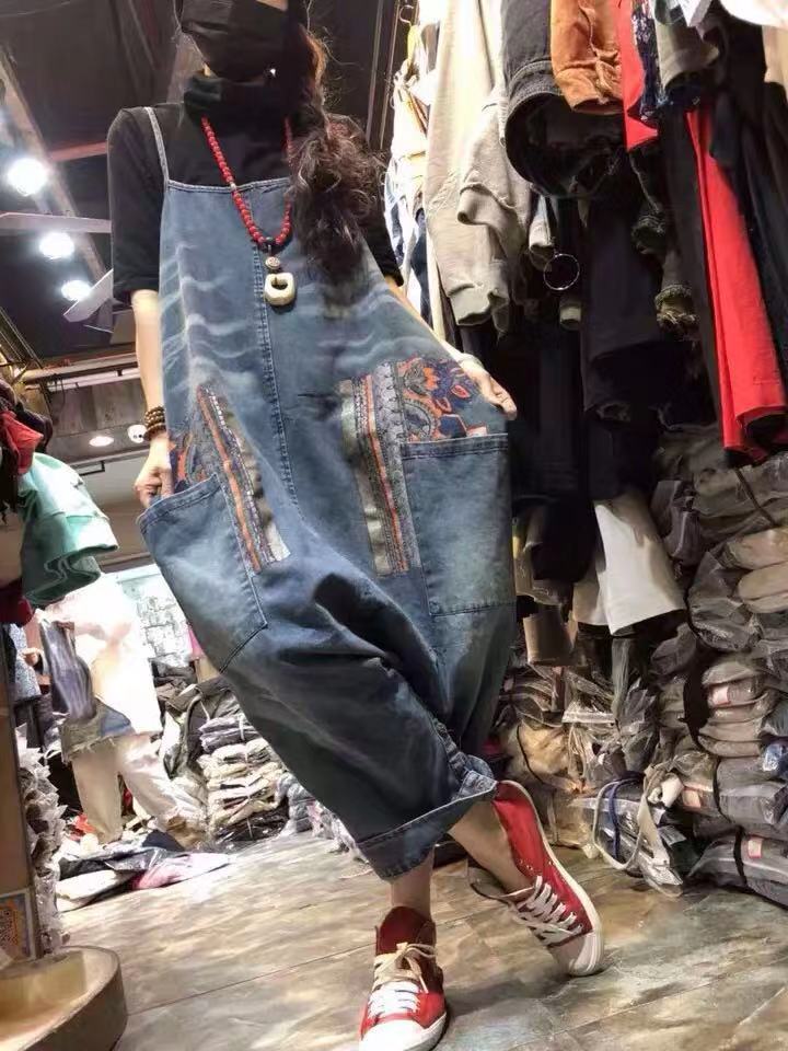 Casual Denim Bib Overalls for Women