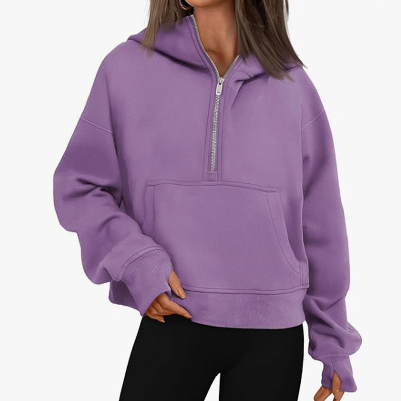 Cozy Oversized Zip-Up Hoodie for Fall & Winter